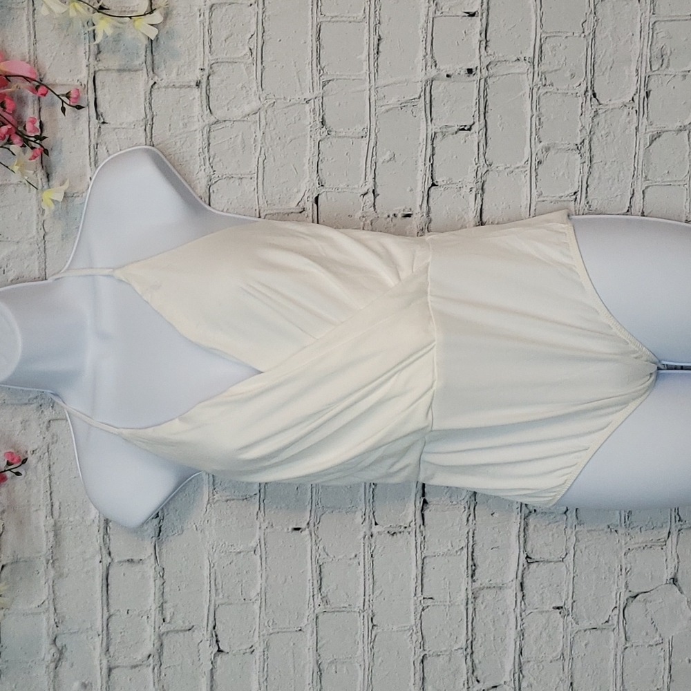 MMC Body Suit Crossed front in Ivory Size Medium